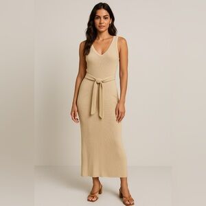 Bar III Ribbed Knit Midi Dress Size XS